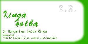 kinga holba business card